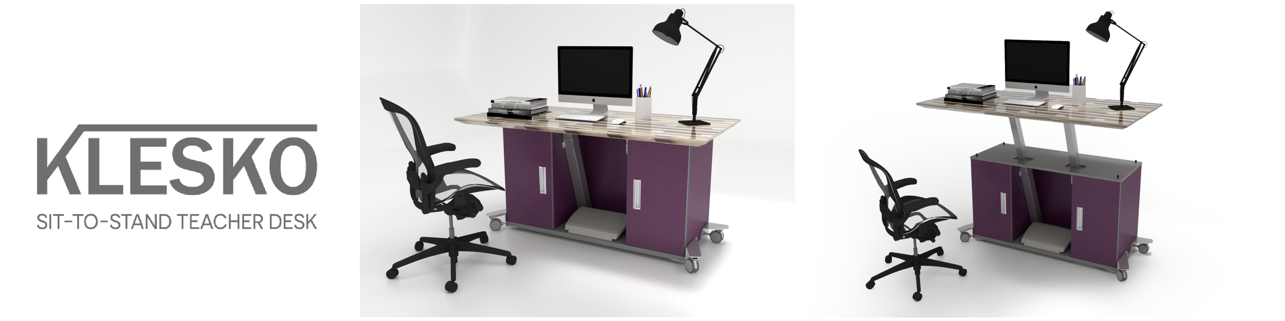 KKKさん　デスク CEF Klesko Sit to Stand Teacher Desk